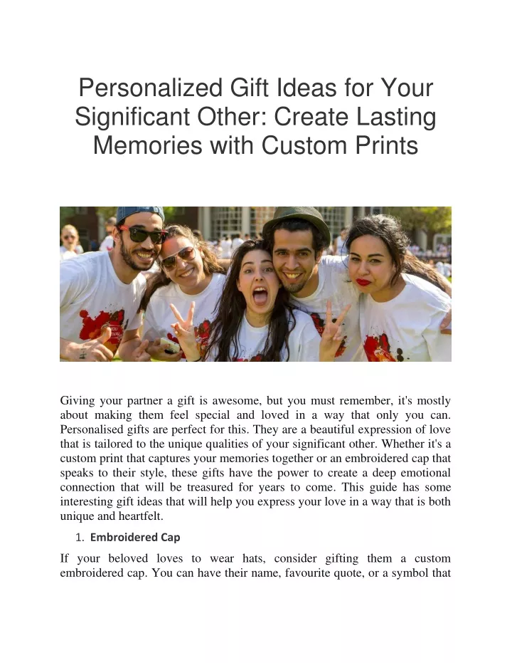 personalized gift ideas for your significant