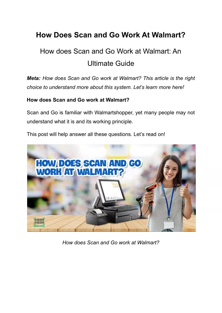 how does scan and go work at walmart