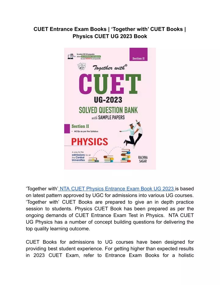 cuet entrance exam books together with cuet books