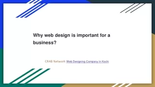 Why web design is important for a business