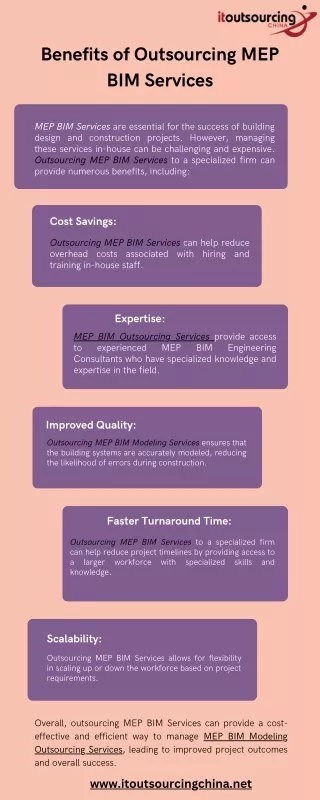 Benefits of Outsourcing MEP BIM Services