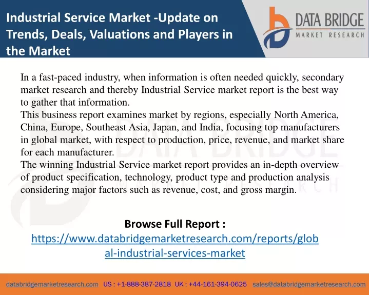 industrial service market update on trends deals