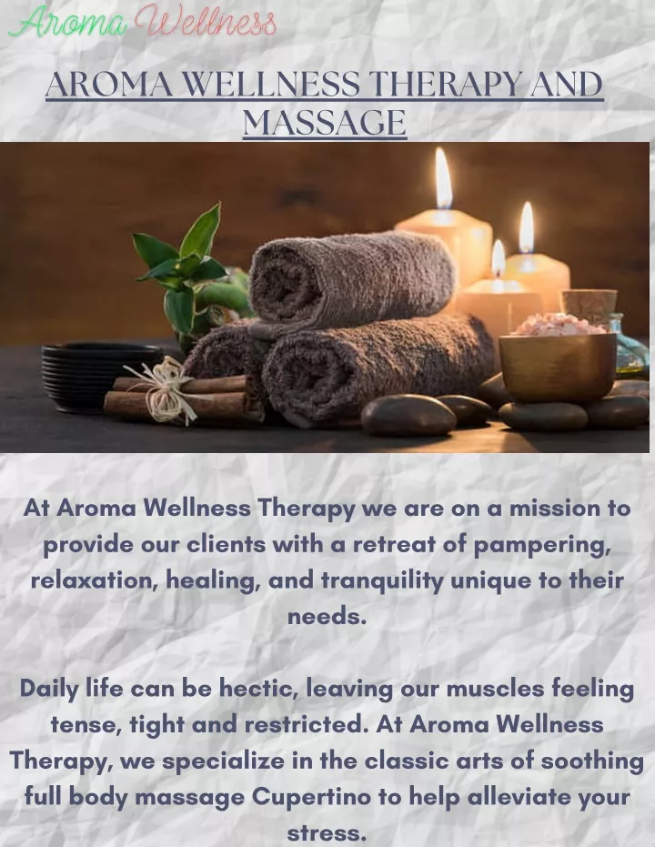 aroma wellness therapy and massage