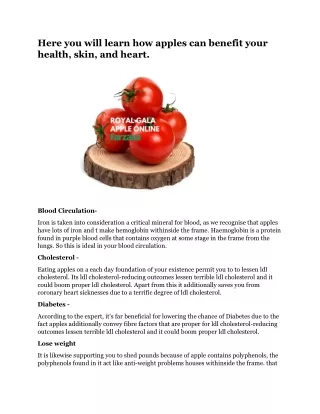 here you will learn how apples can benefit your