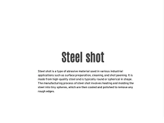 Steel shot