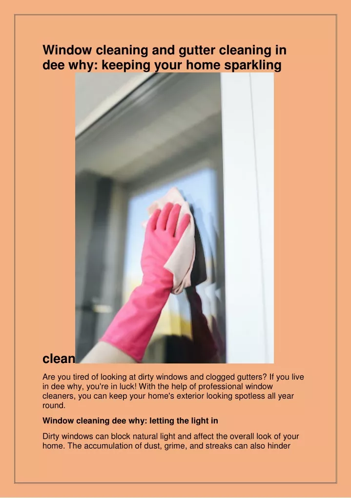 window cleaning and gutter cleaning