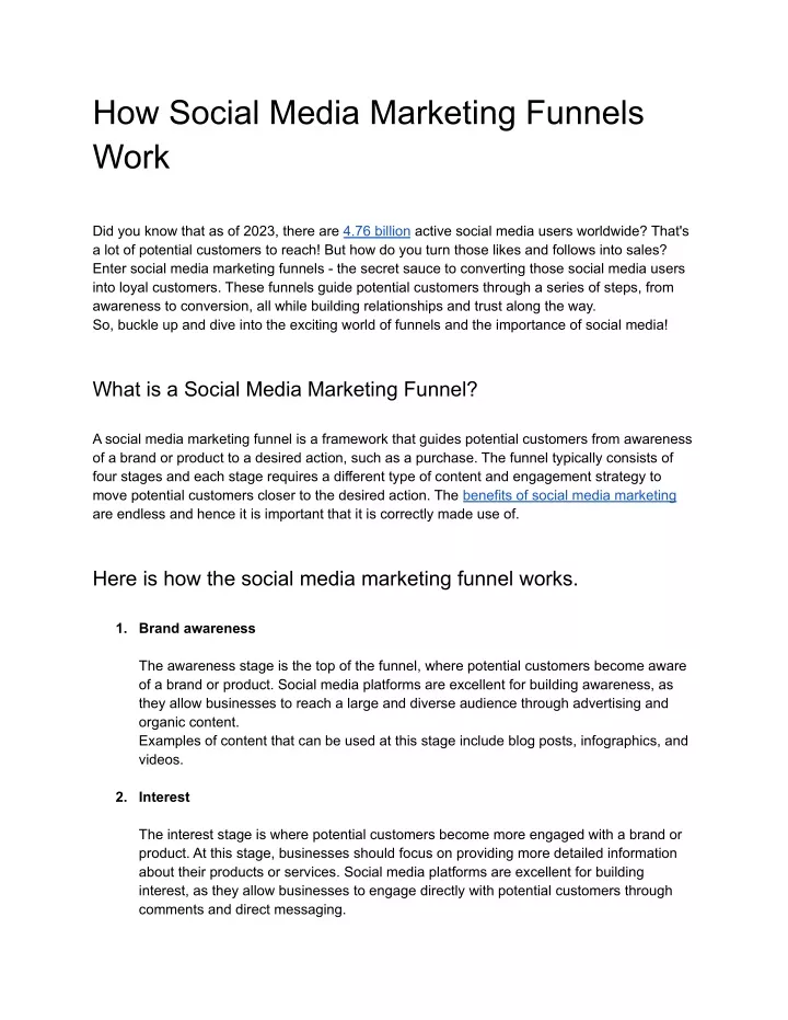 how social media marketing funnels work