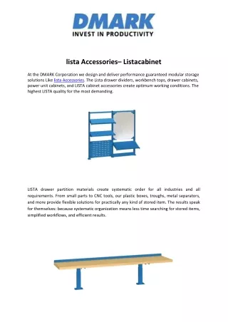 Buy Lista Accessories - Listacabinet.com