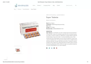 Super Tadarise Bulk supplier