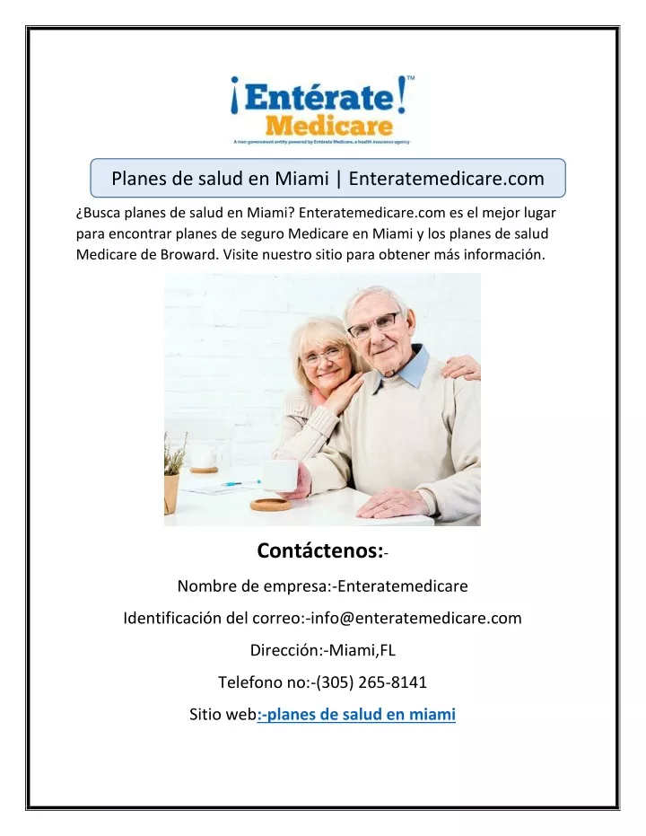 planes de salud en miami enteratemedicare com