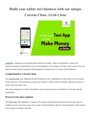 Grab Clone & Careem Clone - Appkodes