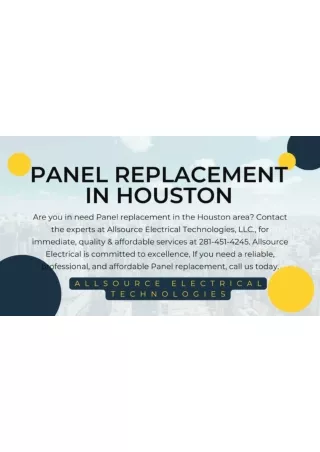 Panel Replacement in Houston- Allsource Electrical