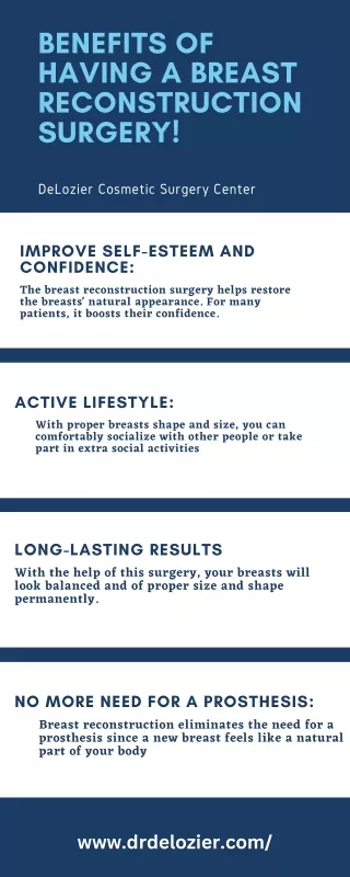 Benefits of Having a Breast Reconstruction Surgery!