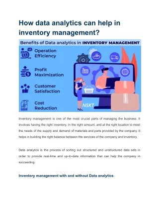 How data analytics can help in inventory management