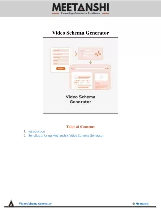 Video Schema Generator