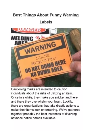 best things about funny warning