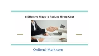 8 effective ways to reduce hiring cost