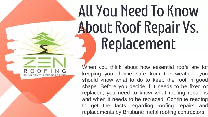 all you need to know about roof repair