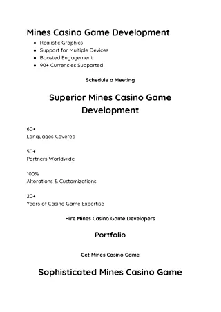 mines casino game development realistic graphics
