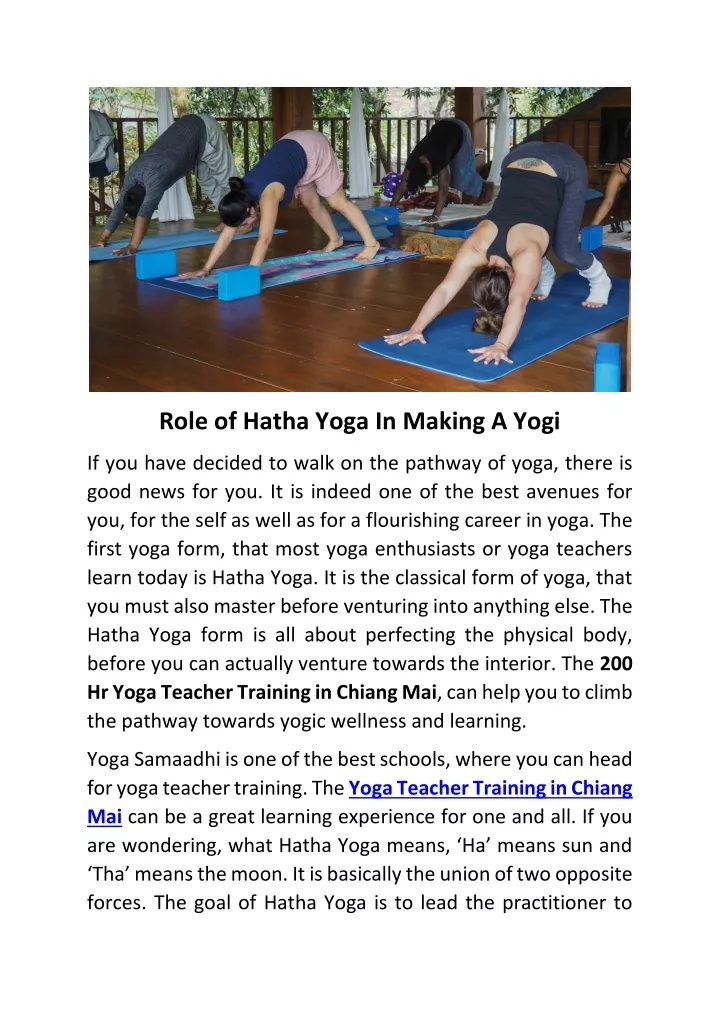 role of hatha yoga in making a yogi