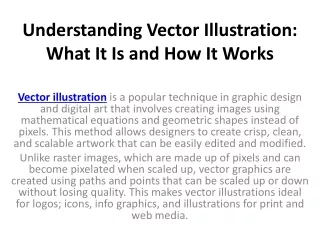 Understanding Vector Illustration: What It Is and How It Works