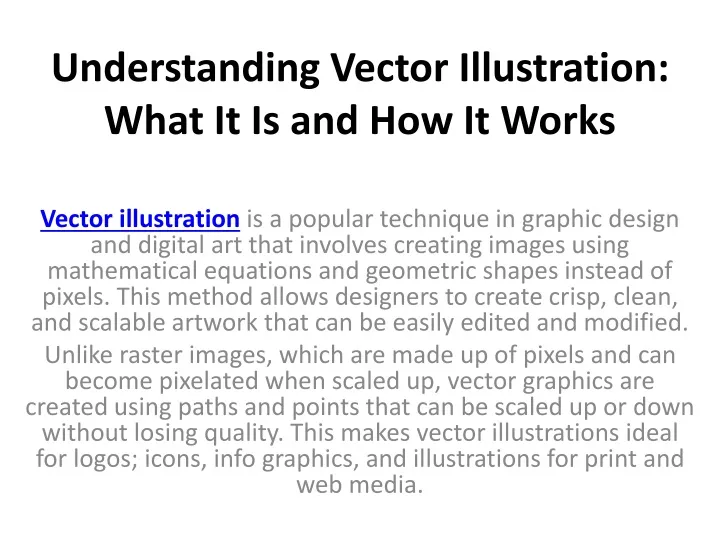 understanding vector illustration what it is and how it works
