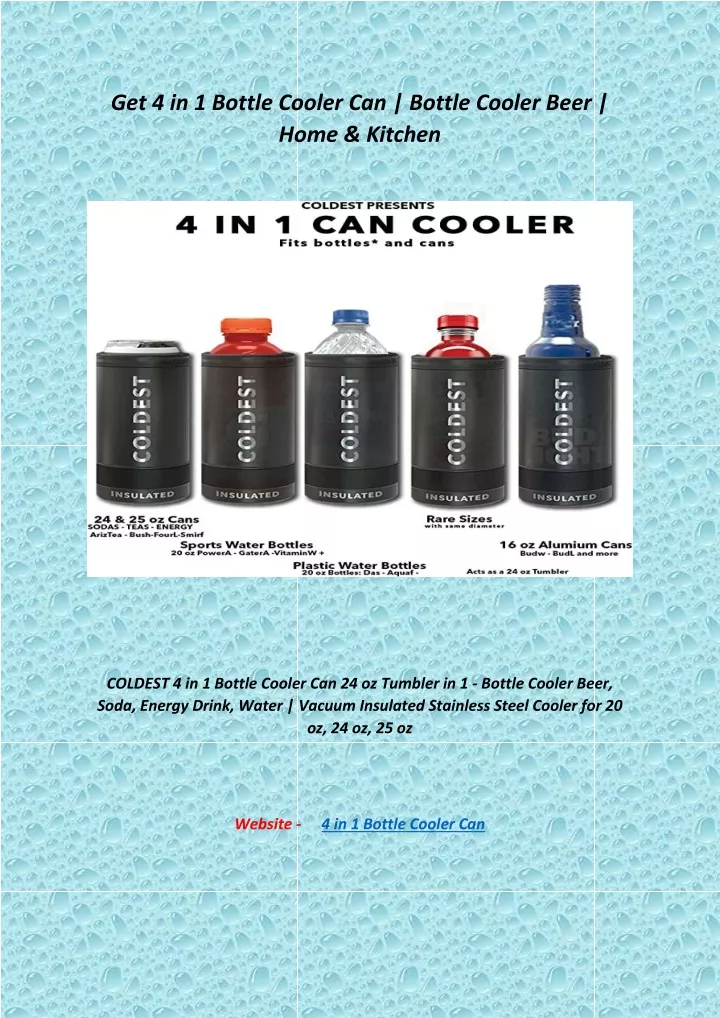 get 4 in 1 bottle cooler can bottle cooler beer