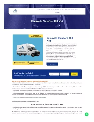 Removal company in Stamford Hill N16