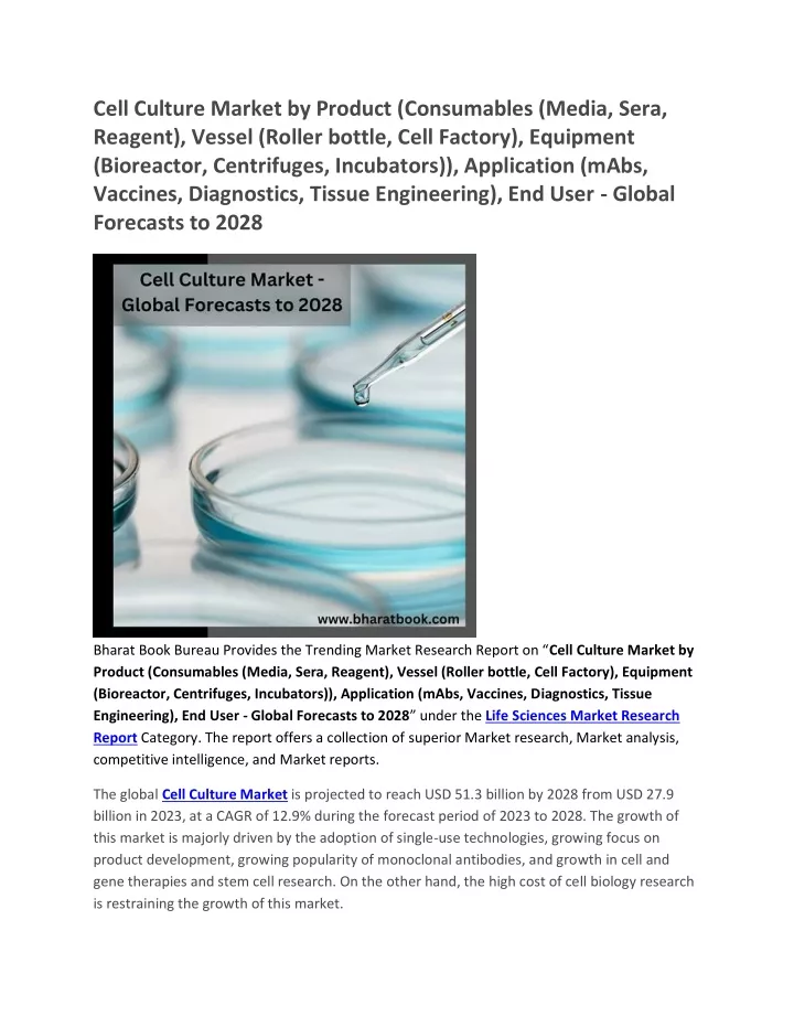 cell culture market by product consumables media