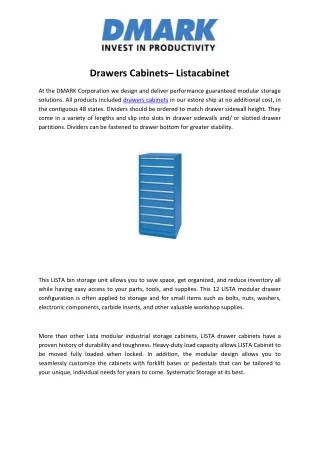 Drawer cabinet