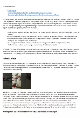 Stellenbeschreibung Energieberater
