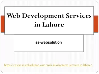 Web Development Services in Lahore