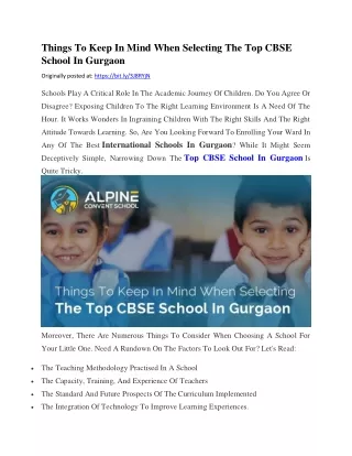 Top CBSE School In Gurgaon