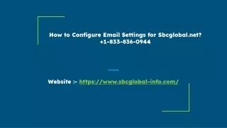 how to configure email settings for sbcglobal net 1 833 836 0944