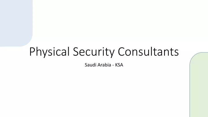 physical security consultants