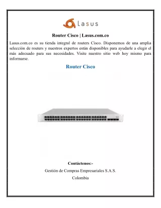 router cisco lasus com co
