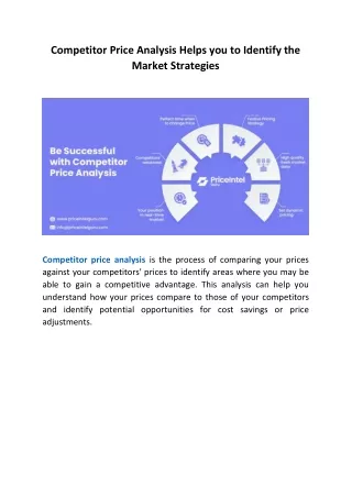 competitor price analysis helps you to identify