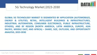 5G Technology Market Forecast and Dynamics 2023-2030