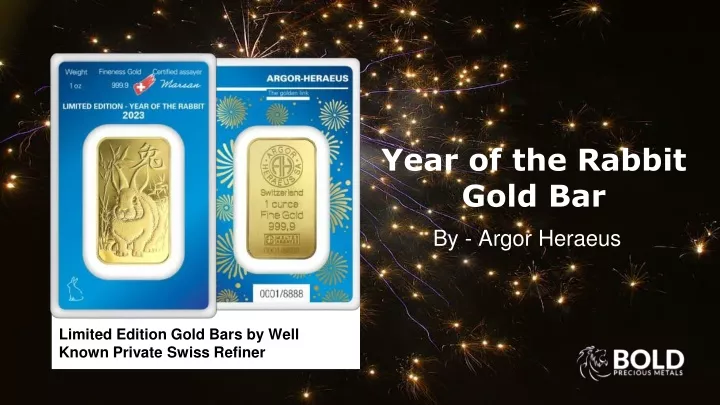year of the rabbit gold bar