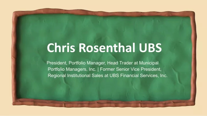 chris rosenthal ubs