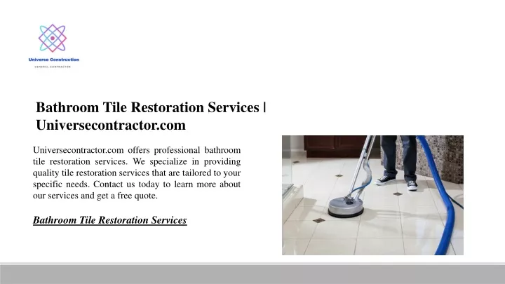 bathroom tile restoration services