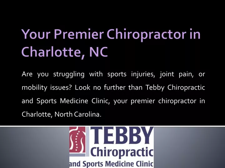 your premier chiropractor in charlotte nc