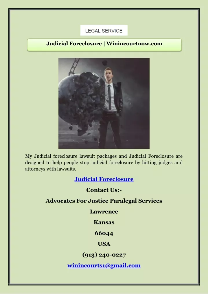 judicial foreclosure winincourtnow com