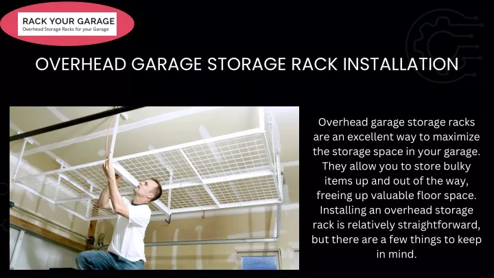 overhead garage storage rack installation