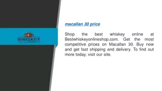 macallan 30 price