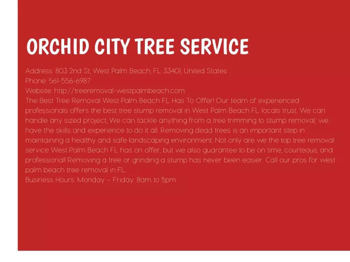 orchid city tree service