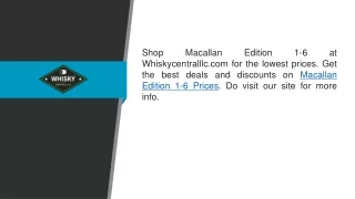Macallan Edition 1-6 Price  Whiskycentralllc