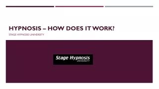 Hypnosis – How does it work
