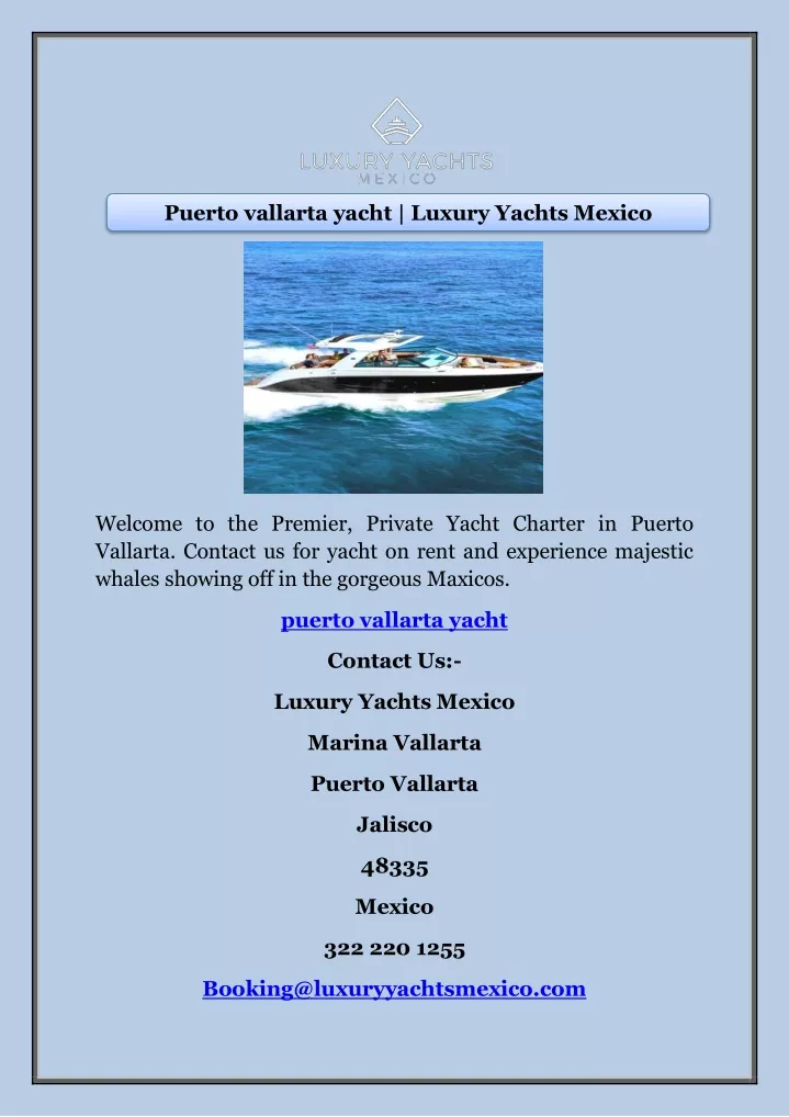 puerto vallarta yacht luxury yachts mexico