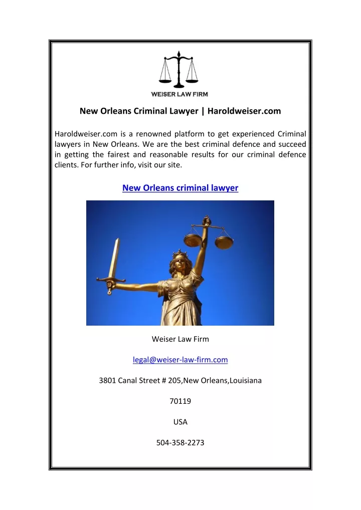 new orleans criminal lawyer haroldweiser com